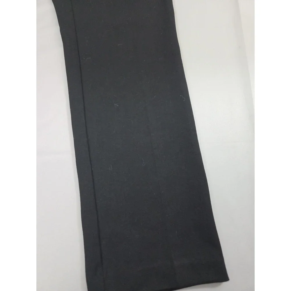 Hm Black Pants Pull On Size 8 Womens Elastic Waist Stripes